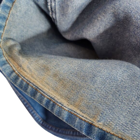 Vintage L'AVION Jeans Womens 31 Long Medium Blue Cargo Flare Hong Kong 28"‎ - Picture 13 of 15